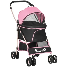 3-in-1 Pink Pet Stroller for Extra Small & Small Dogs