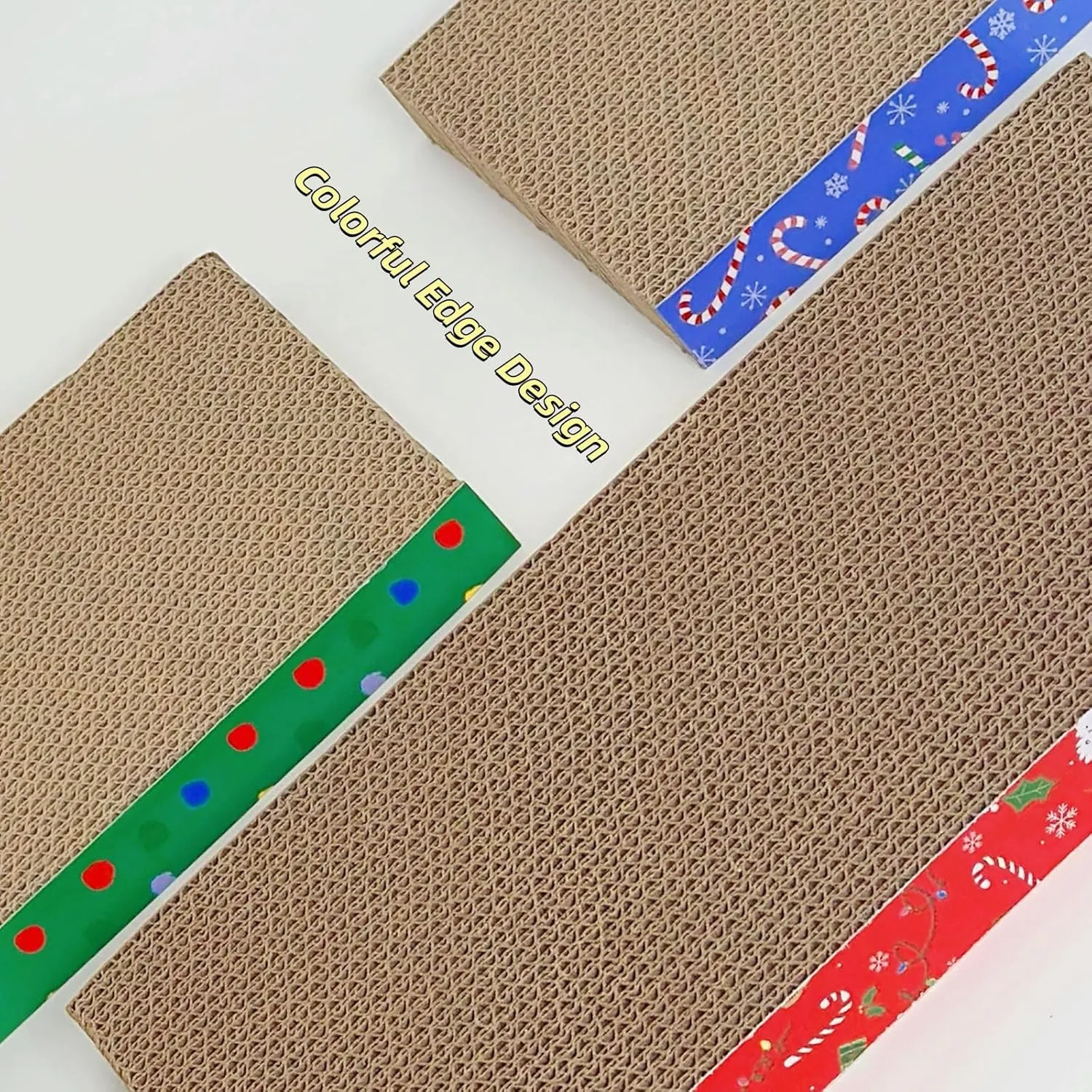 3-Pack Cat Scratcher Board - Corrugated Cardboard with Catnip, Double-Sided Scratching Pad for Indoor Cats (18.5" Large)