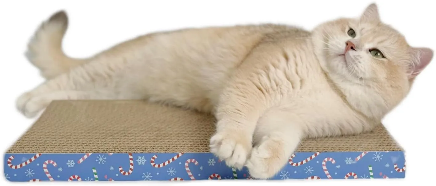 3-Pack Cat Scratcher Board - Corrugated Cardboard with Catnip, Double-Sided Scratching Pad for Indoor Cats (18.5" Large)