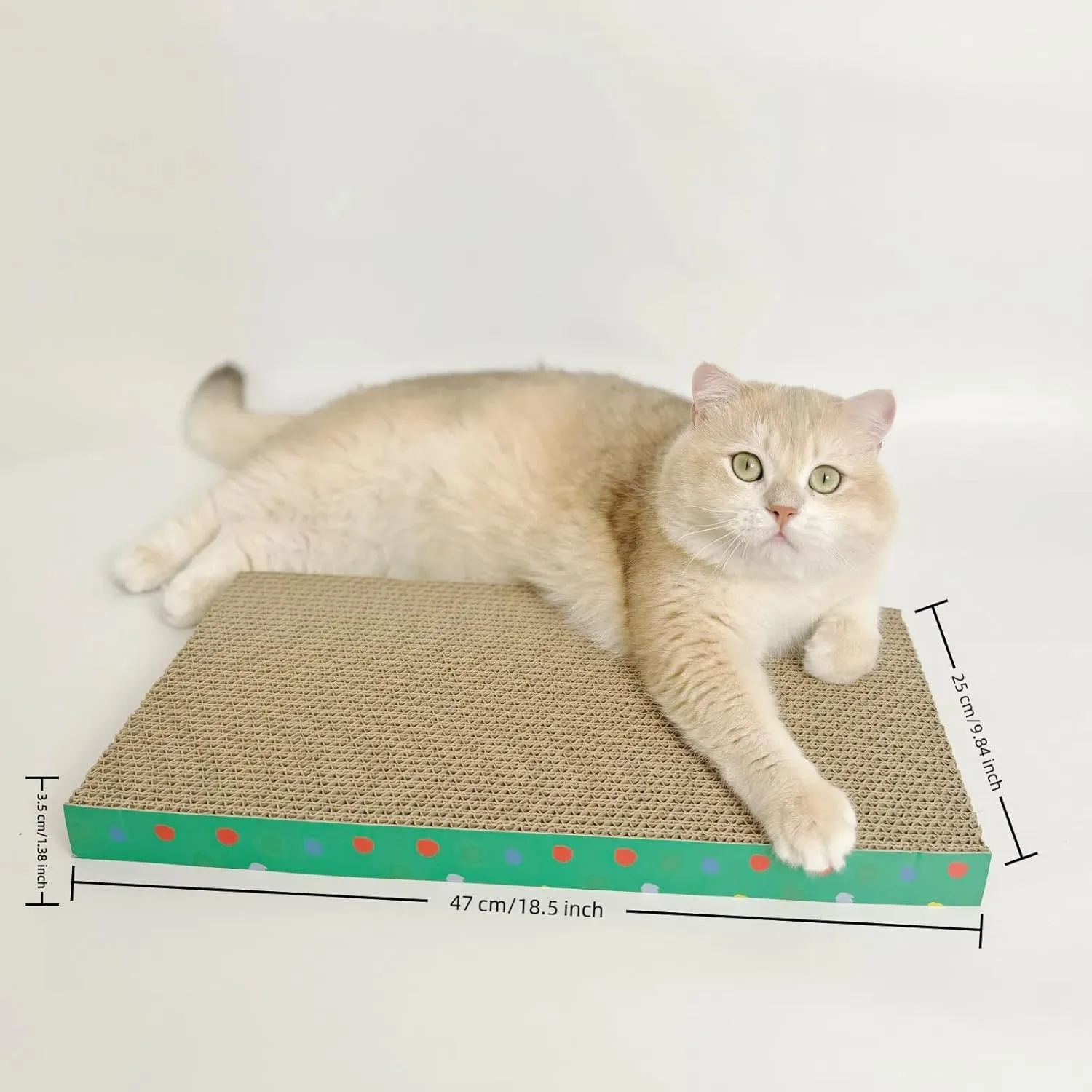 3-Pack Cat Scratcher Board - Corrugated Cardboard with Catnip, Double-Sided Scratching Pad for Indoor Cats (18.5" Large)