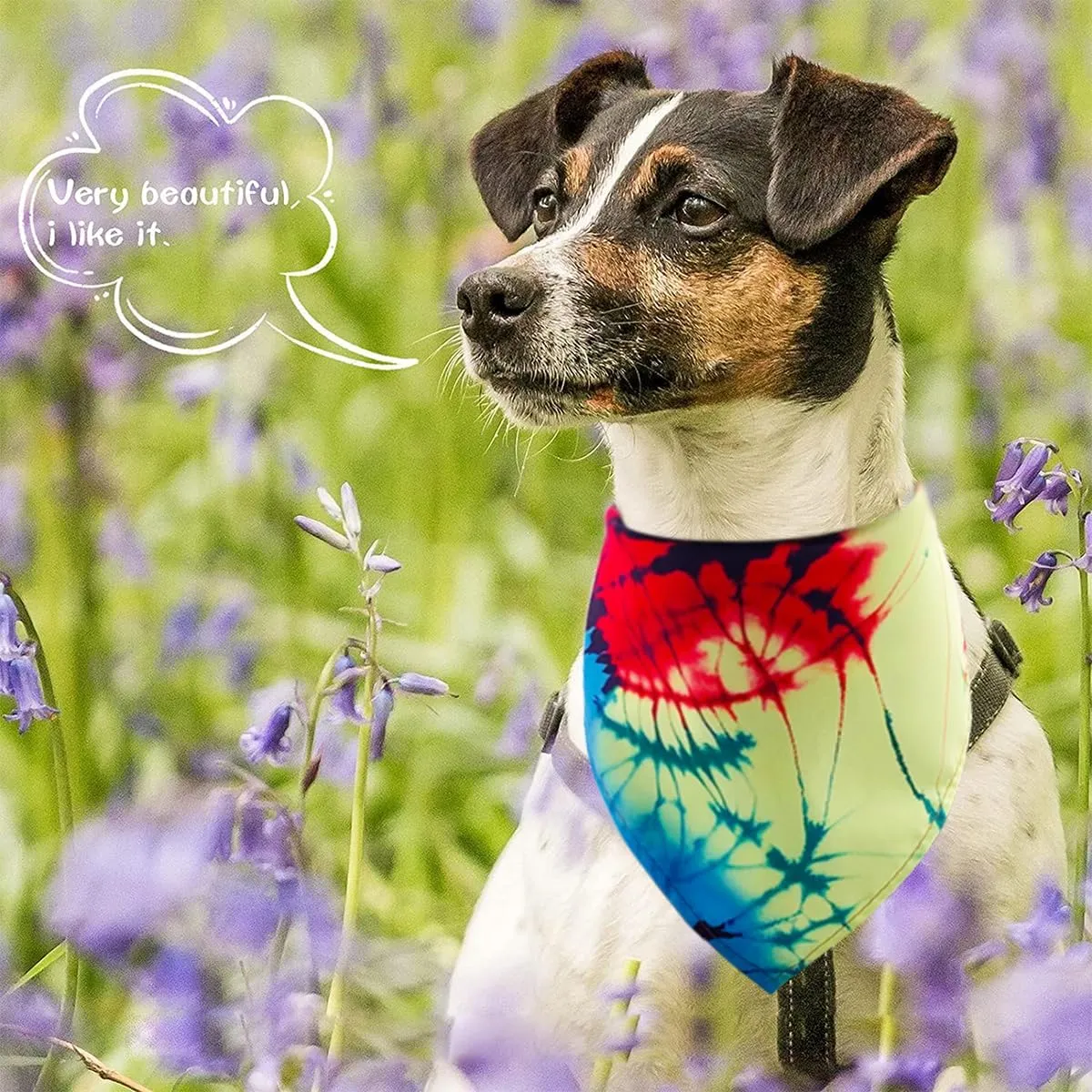 50PCS Dog Bandanas Tie Dye Bulk for Large XL Breed Dog Big Bandanas Pack Kerchief Washable Triangle Bibs Head Scarves Scarfs for Boys and Girls Grooming Accessories Costume