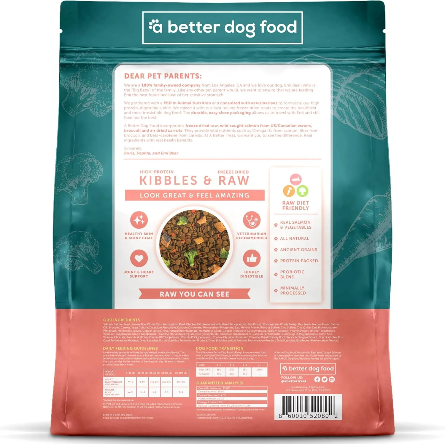 A Better Dog Food | Salmon Dry Dog Food | Raw You Can See | High Protein Kibble   Freeze Dried Raw Dog Food