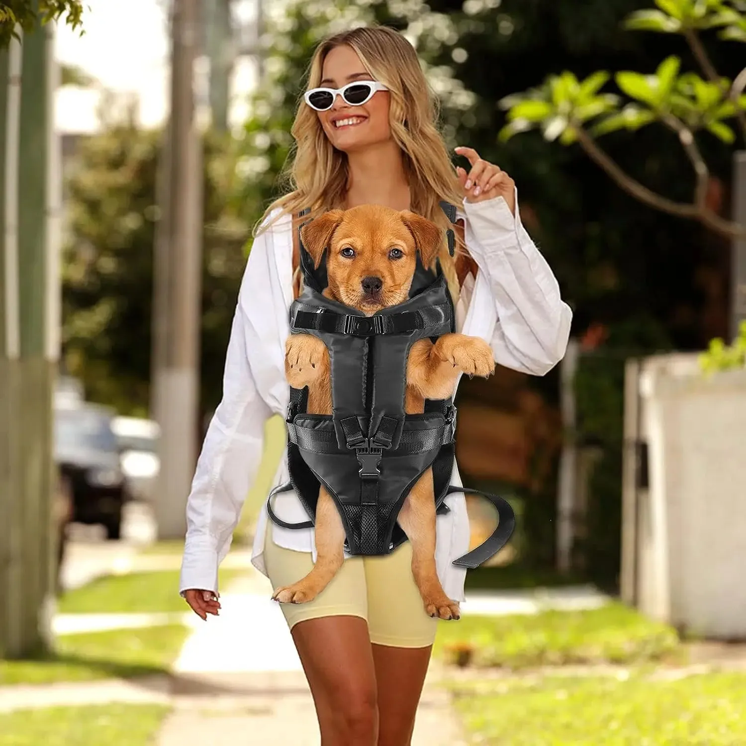 Anniepaw Portable Breathable Dog Bag Front Travel Adjustable Backpack Pet Carriers