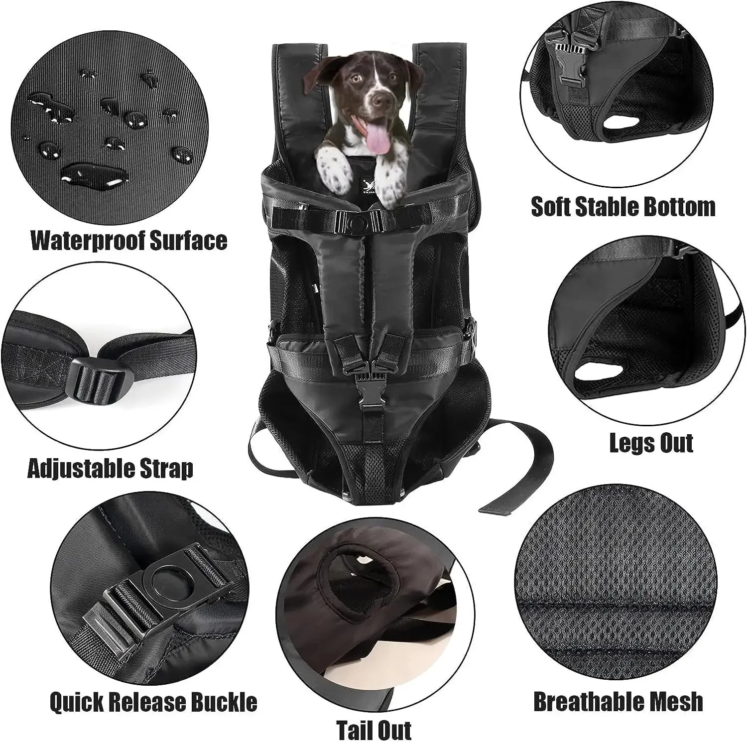 Anniepaw Portable Breathable Dog Bag Front Travel Adjustable Backpack Pet Carriers