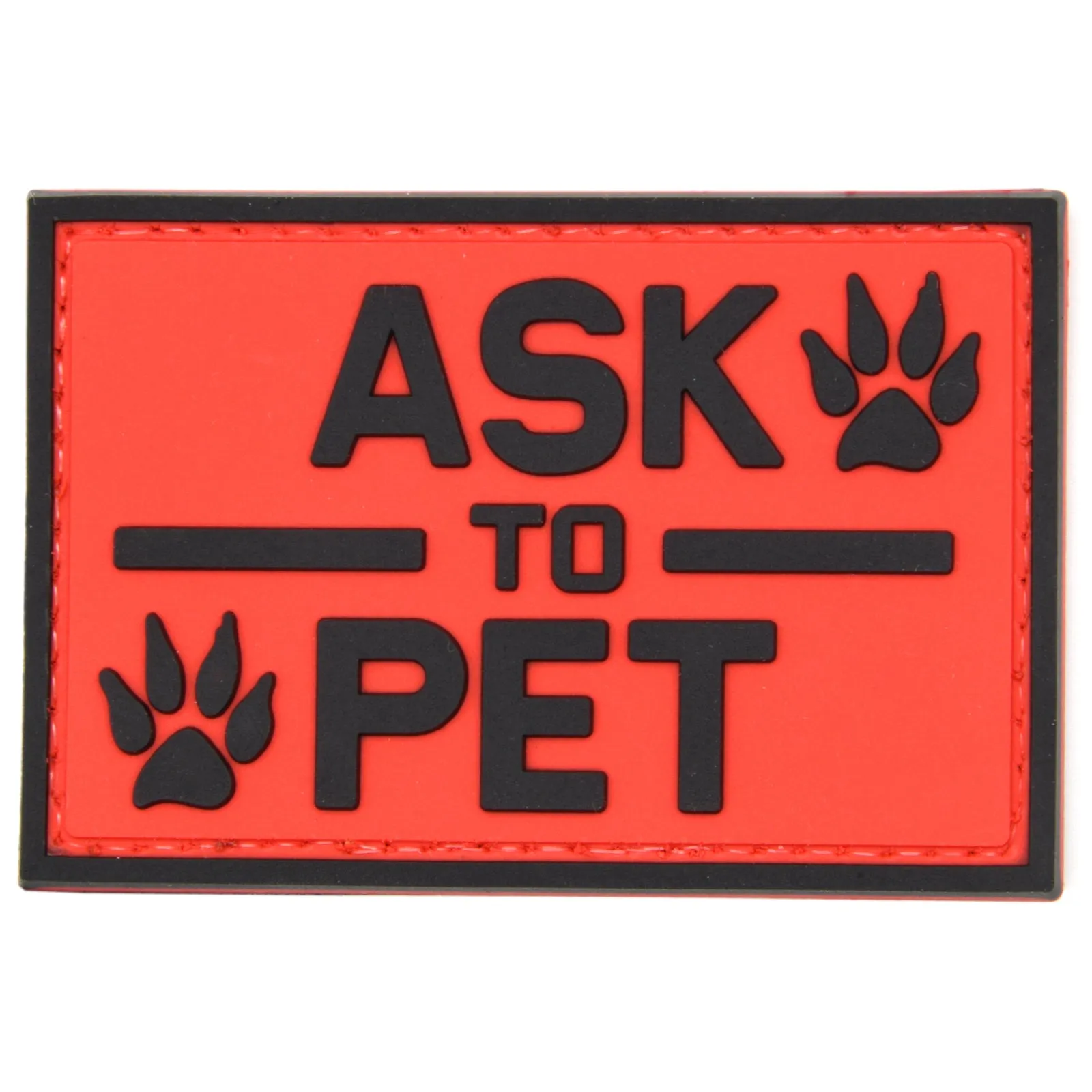 Ask to Pet K9 Patch Black/Red
