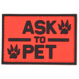 Ask to Pet K9 Patch Black/Red