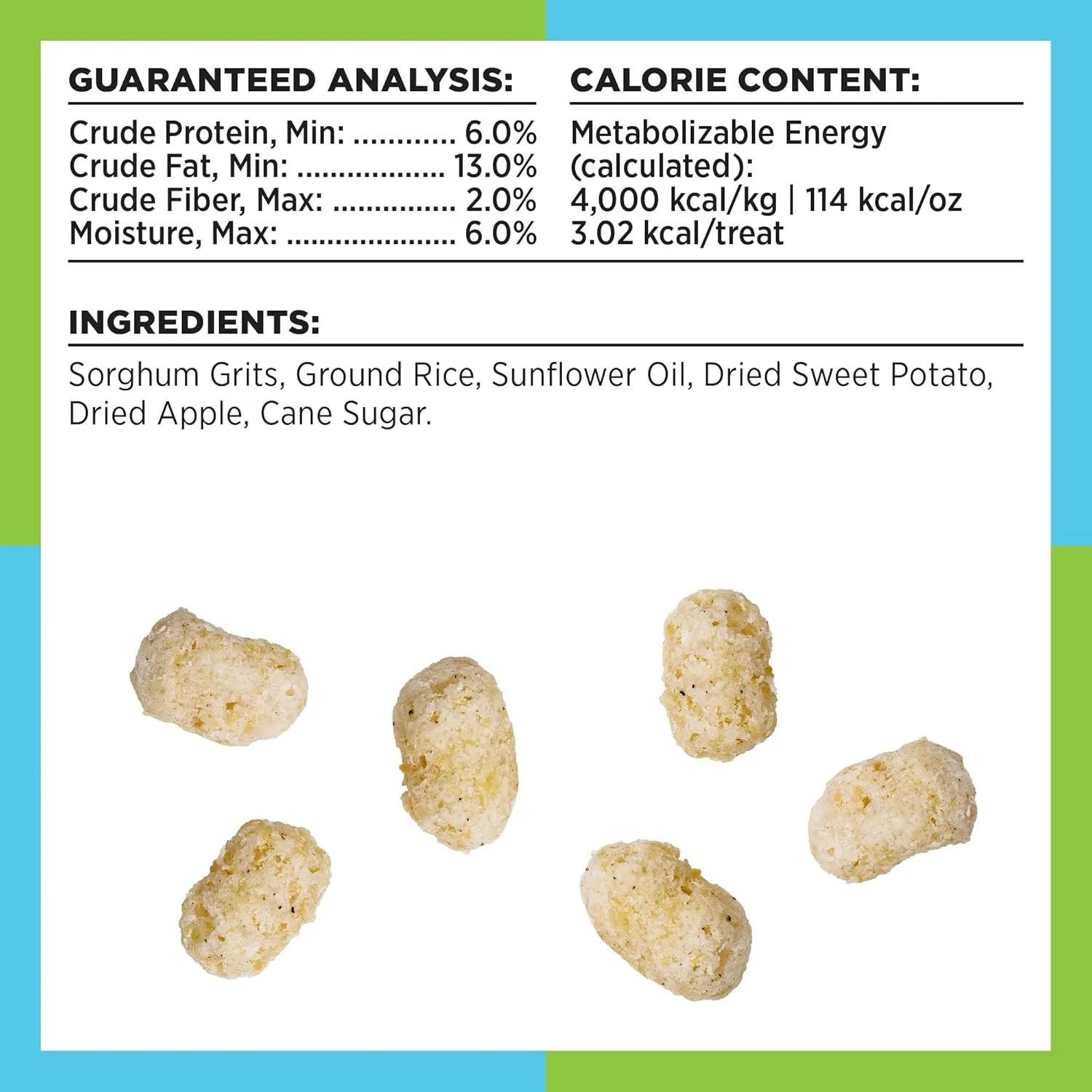 BIXBI Liberty Ruff Puffs, Sweet Potato And Apple 4 oz - Crunchy Small Training Treats for Dogs - Wheat Free and Low Calorie Dog Treats, Flavorful Healthy and All Natural Dog Treats
