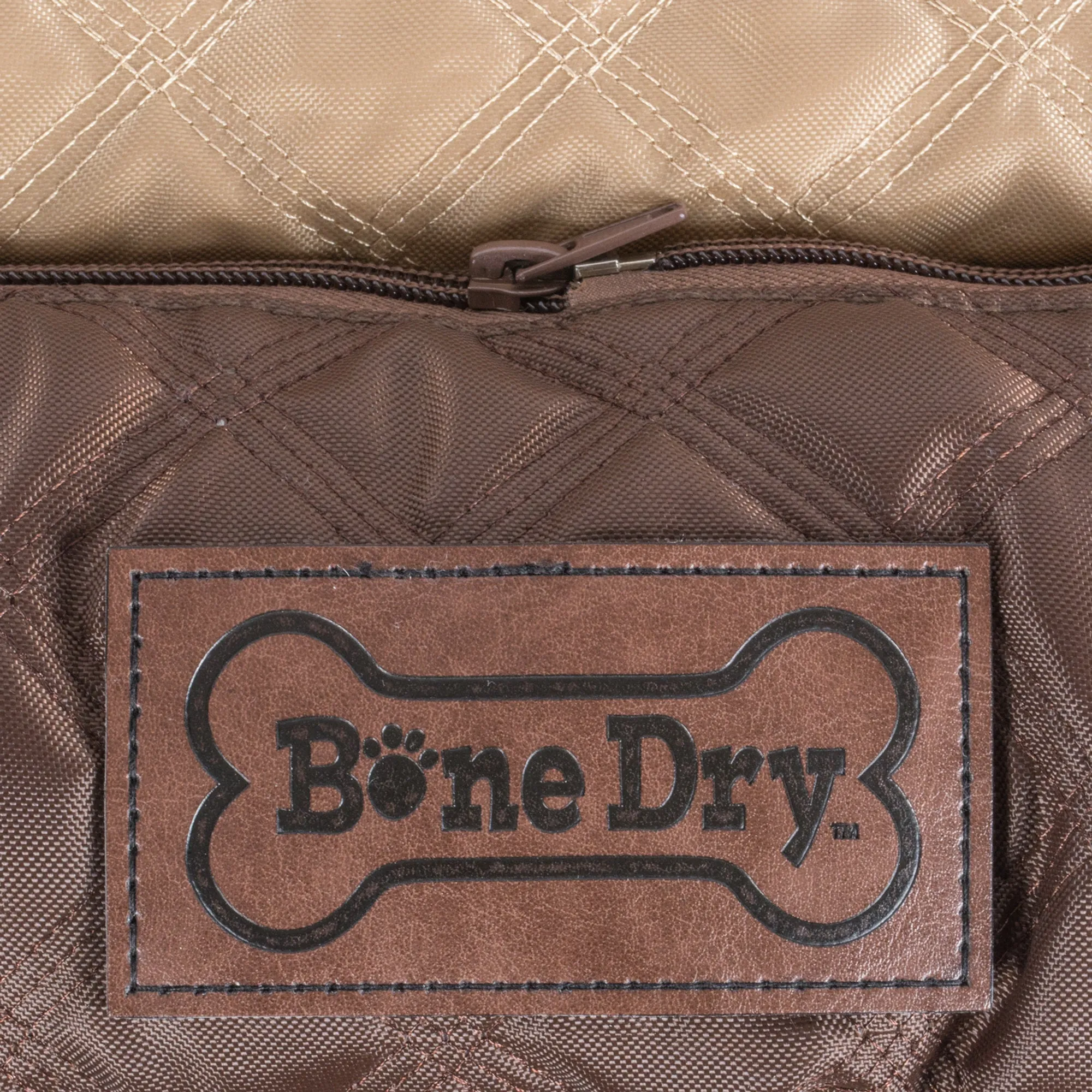 Bone Dry Pet Bed/Mat, Quilted Border Cushion, Brown, Medium - 20x28"