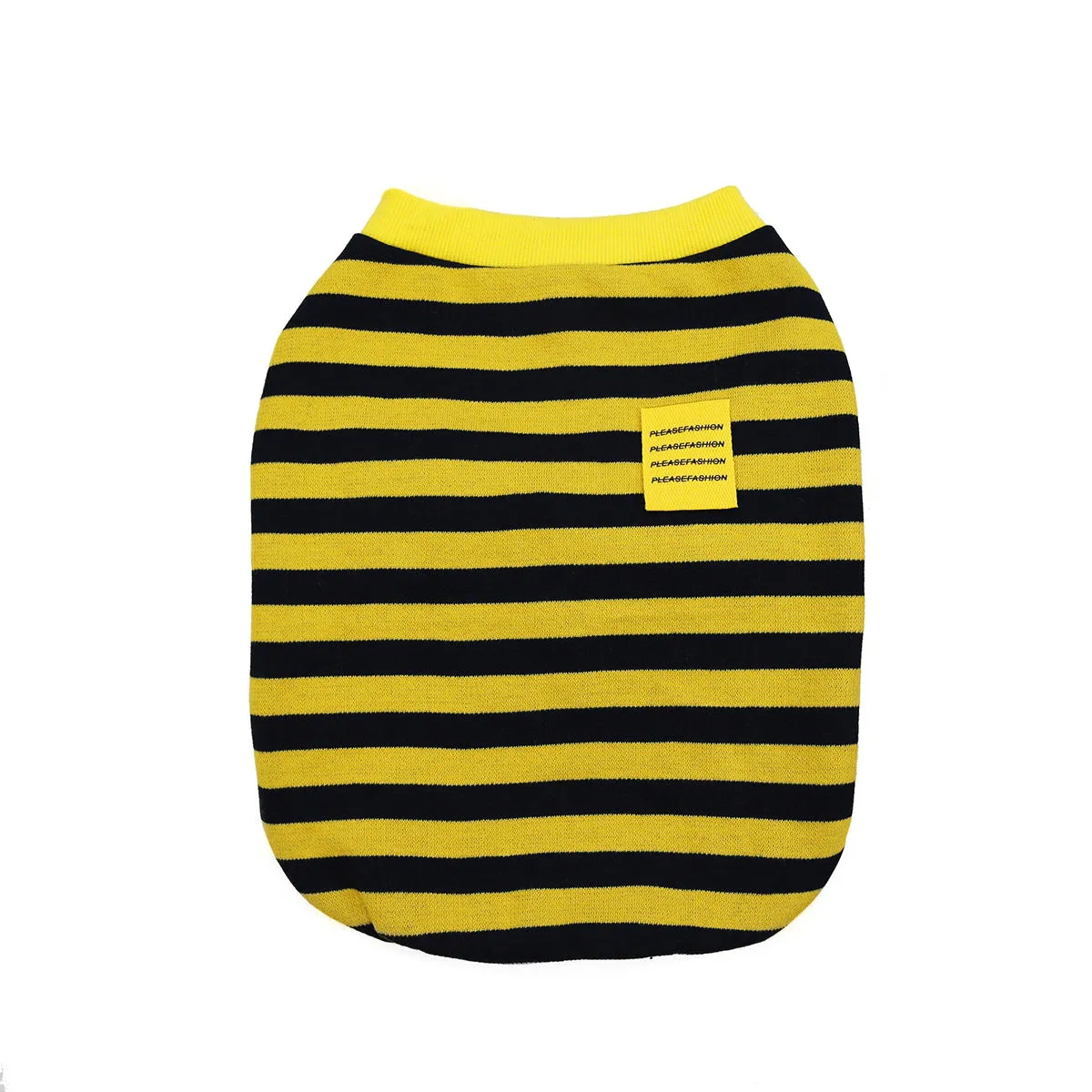 Bulldog pet clothing in autumn and winter with striped pattern