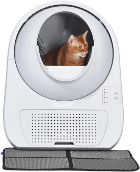 CATLINK 2025 Upgrade Automatic Cat Litter Box Self Cleaning for Multiple Cats with Mat, Double Odor Removal, Cat Litter Box for Cats from 3.522 lbs