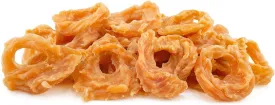 Chicken Rings Dog Treats, Real Chicken Jerky Rawhide-Free Soft Chews, Natural High Protein Limited Ingredient Training Snacks for Small Medium Large Dogs, 10.6oz