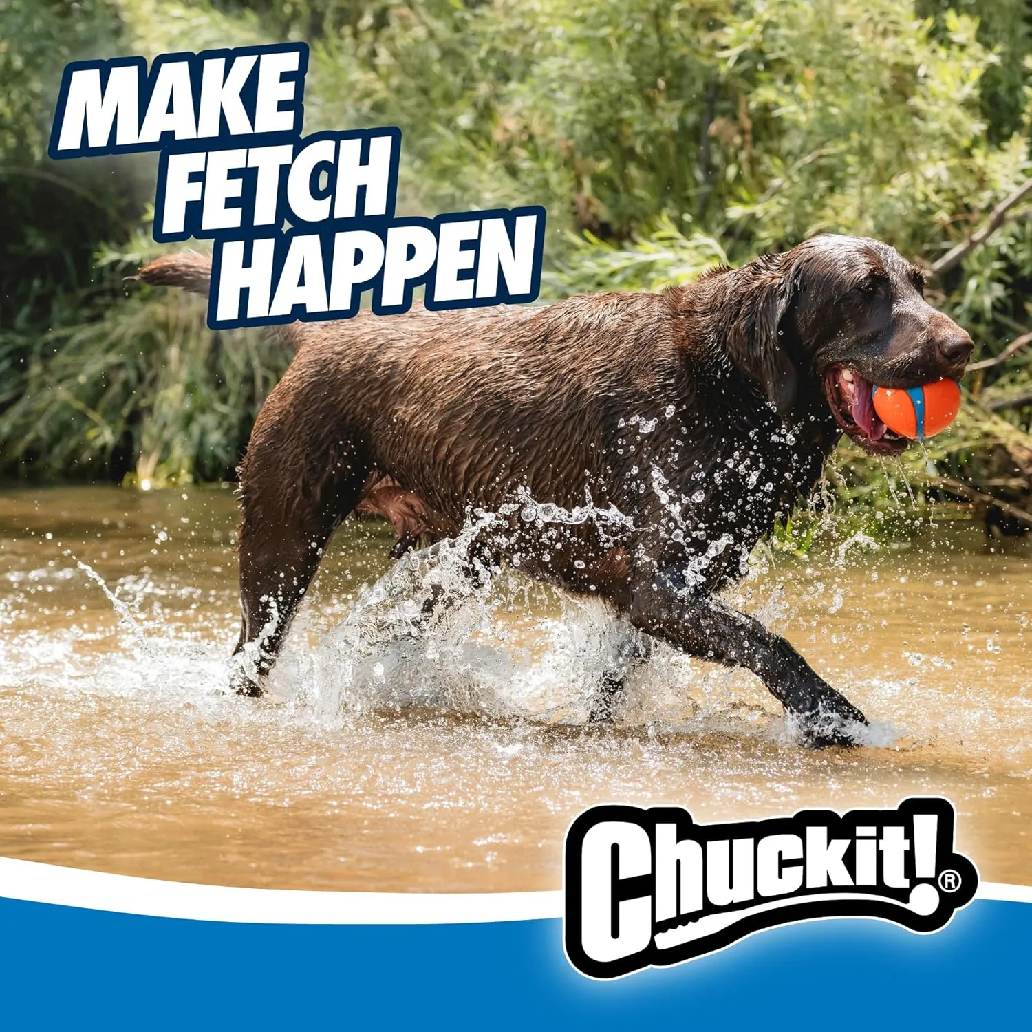 Chuckit! Ultra Ball Dog Toy - Size XXL - For Dogs 100  lbs - Made from Durable Rubber - Super Bouncy - Floats in Water - 4-inch Diameter - Pack of 1