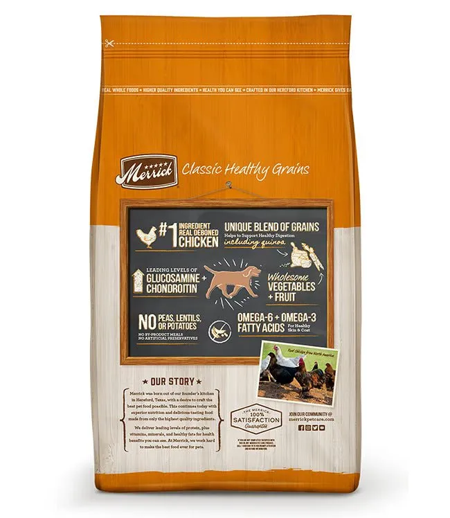 Classic Healthy Grains Real Chicken   Brown Rice Recipe with Ancient Grains - Dry Dog Food - Merrick