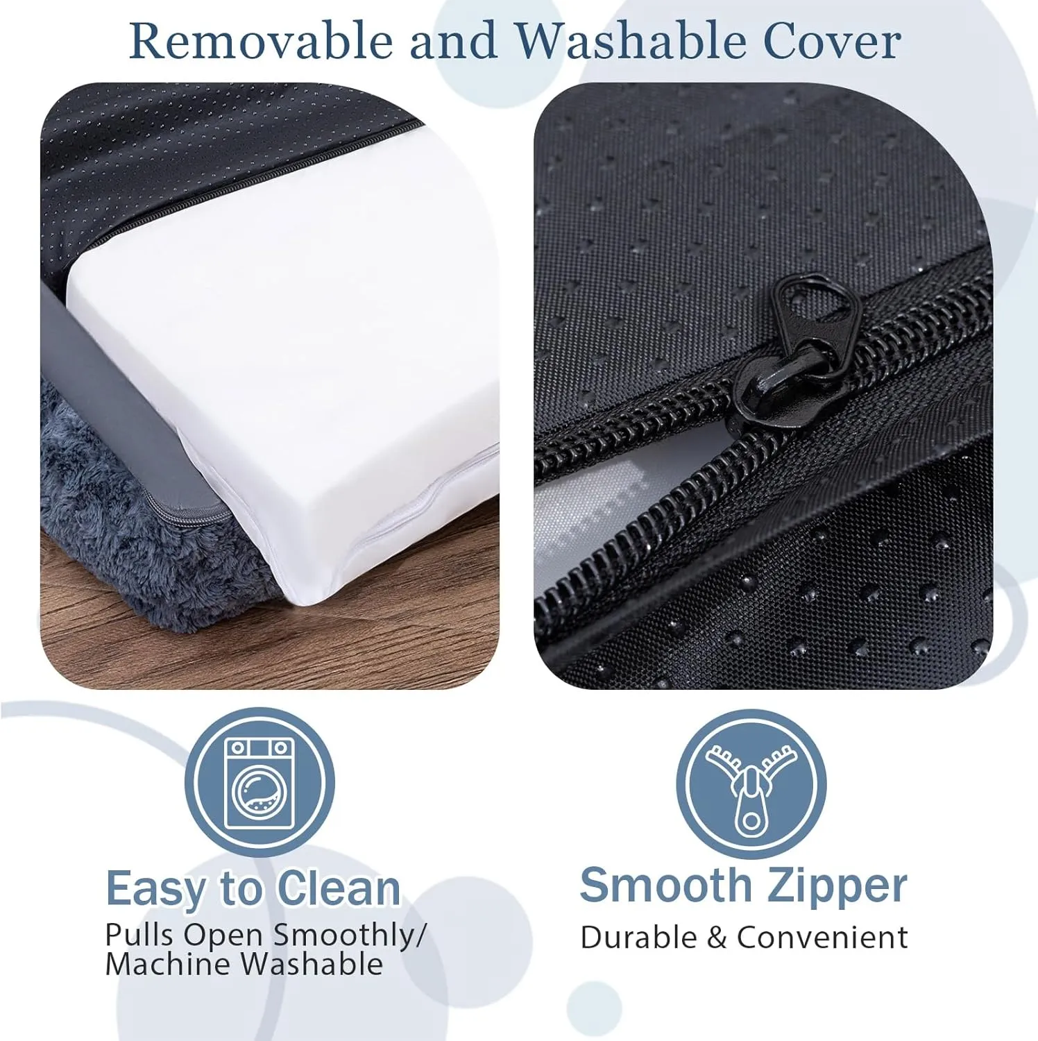 COMAX Dog Beds for Large Sized Dogs Orthopedic, Waterproof 3-in-1 Extra Large Dog Bed with Removable Washable Cover and Anti-Slip Bottom, Egg Crate Foam Pet Mat