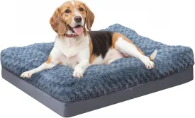 COMAX Dog Beds for Large Sized Dogs Orthopedic, Waterproof 3-in-1 Extra Large Dog Bed with Removable Washable Cover and Anti-Slip Bottom, Egg Crate Foam Pet Mat