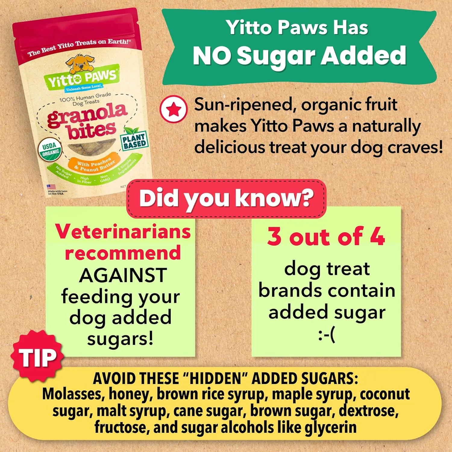 Crunchy Organic Peanut Butter Dog Treats, Peach & Oats Healthy Dog Treats, Vegan All Natural Dog Training Treats Made in USA Only  Low Calorie, Human-Grade No Sugar Added Dog Biscuits