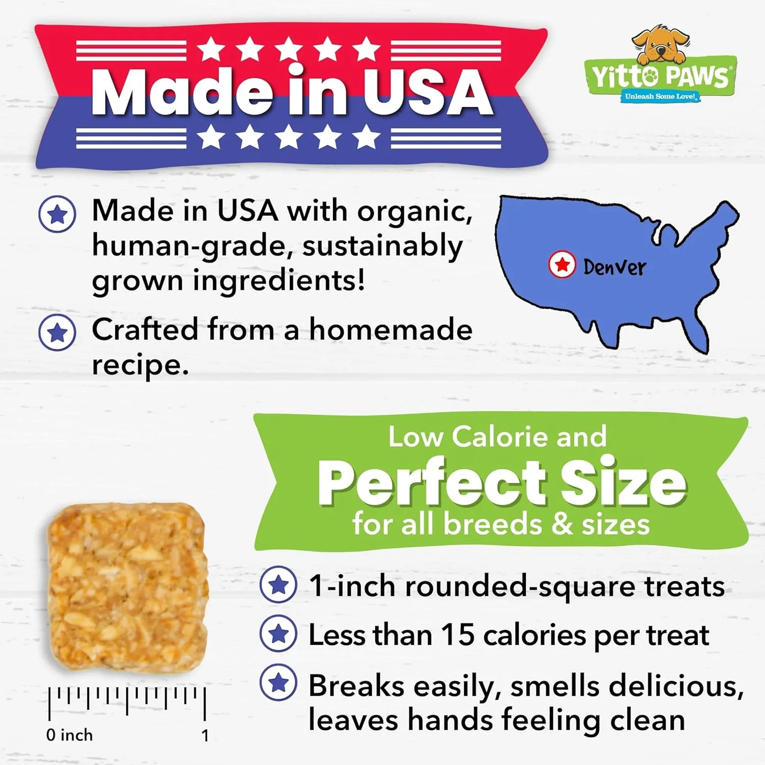 Crunchy Organic Peanut Butter Dog Treats, Peach & Oats Healthy Dog Treats, Vegan All Natural Dog Training Treats Made in USA Only  Low Calorie, Human-Grade No Sugar Added Dog Biscuits