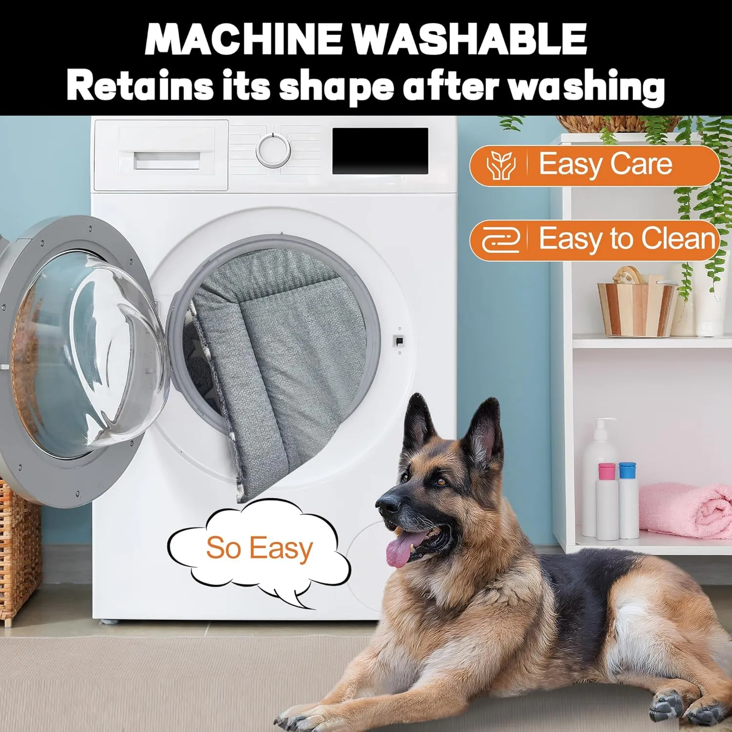 Dog Bed Mat, Reversible Crate Pads for Small/Medium/Large Dogs & Cats Sleeping, Portable & Soft, Dog Beds Crate Pad - Machine Washable Dog Mat Bed Kennel Mat Cat Bed L(35*23*1.5)