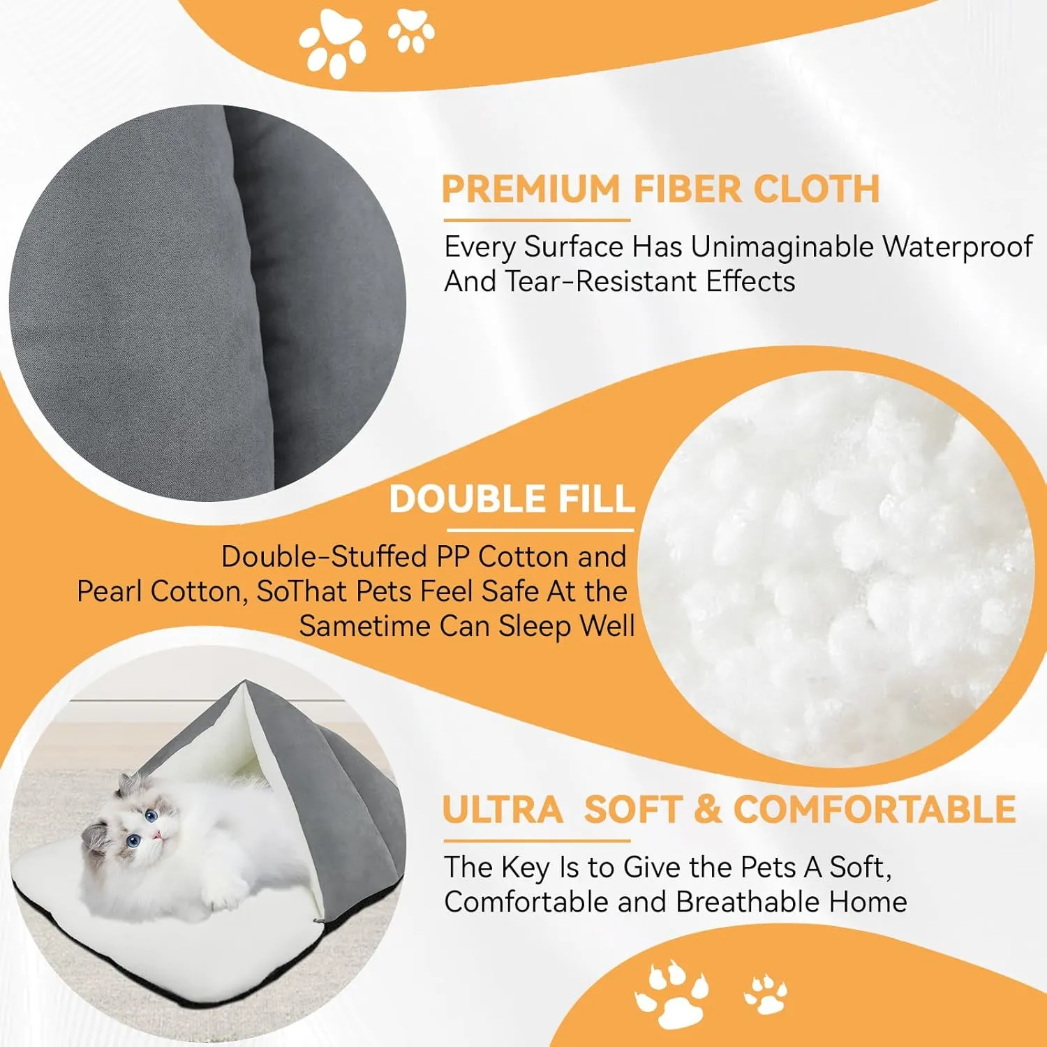 Dog Beds for Small Dogs - Washable Small Dog Bed, Cozy Cave Dog Bed, Ultra Soft Medium Dog Beds for Medium Dogs, Self-Warming Cat Sleeping Bag, Non-Slip Bottom Pet Dog Bed, Cat Beds for Indoor Cats