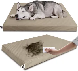 Dog Beds Large Sized Dog, Outdoor Waterproof Pet Cate with Faux Leather Cover, Egg Foam Pet Mat