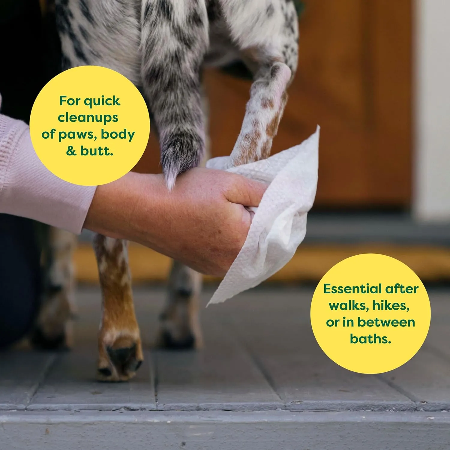 Earth Rated Hypoallergenic Dog Grooming Wipes for at Home & On-The-Go, for Paws, Body & Butt, Includes 4 Travel and Full Sized Packs, 440 Count