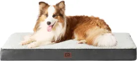 EHEYCIGA Orthopedic XL Dog Beds for Extra Large Dogs with Removable Washable Cover for Crate, Beige, 41x27