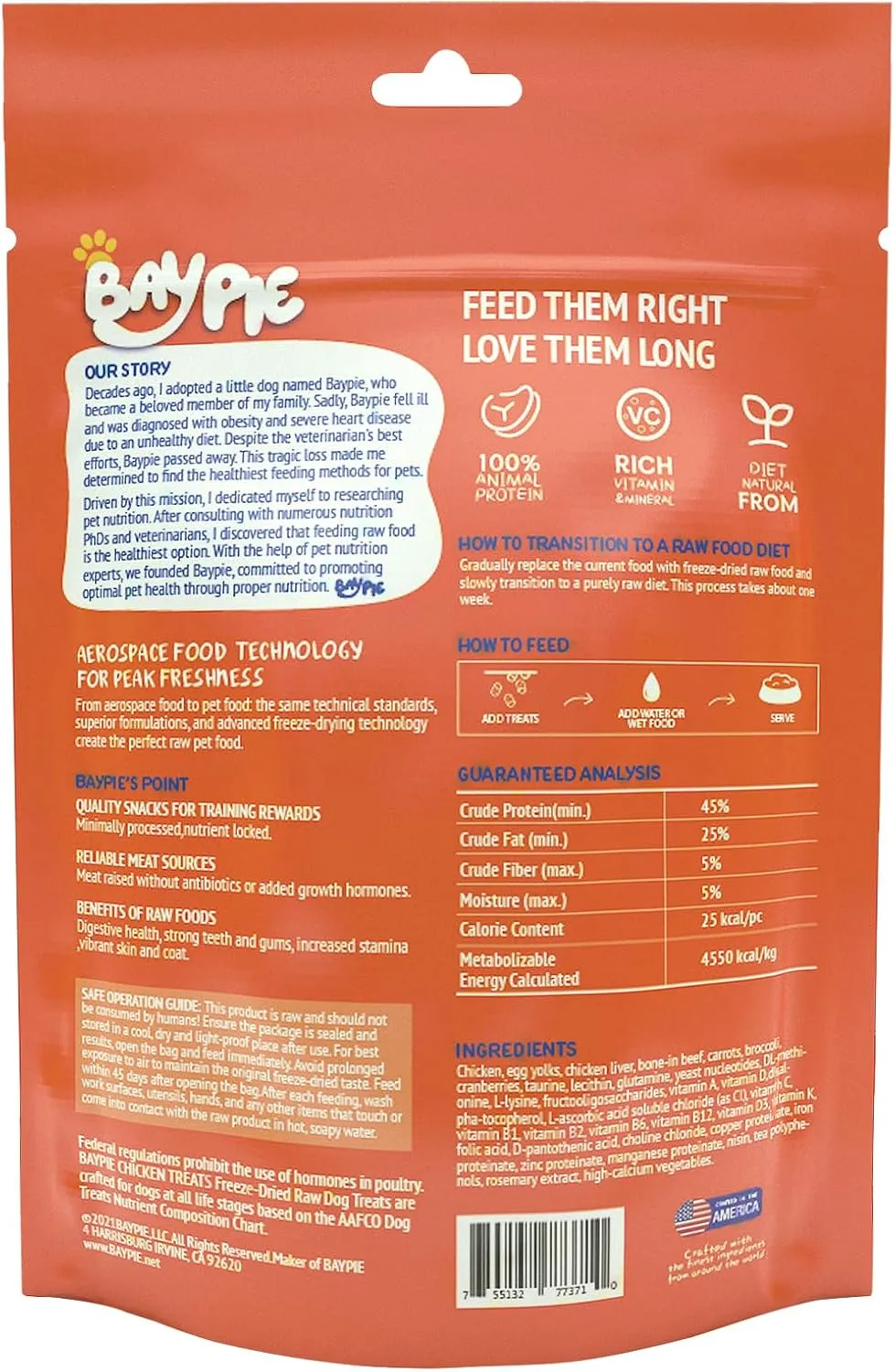 Freeze Dried Raw Dog Treats,Chicken&Chicken Liver,Great for Puppy Training Treats or Dog Meal Food Toppers, High Protein, Low Calorie,Grain Free, 6.35 oz