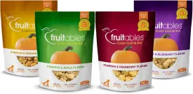 Fruitables Baked Dog Treats Variety 4 Pack (Pumpkin & Apple, Banana, Blueberry, Cranberry) - 7 oz (4 Pack)