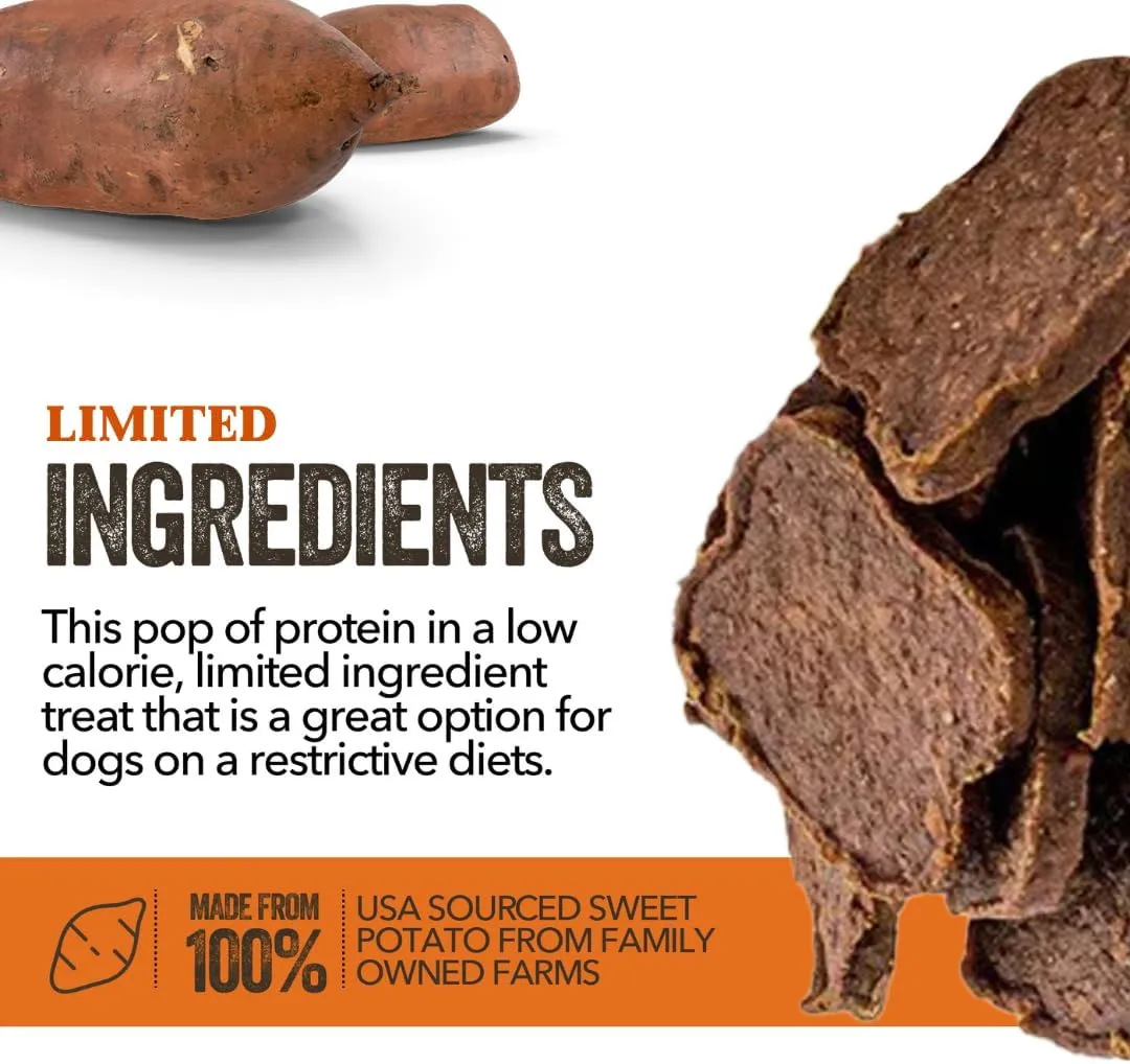 Gaines Family Farmstead Sweet Potato & Pork Dog Treats  Tastes Like Bacon, Natural, Grain-Free, High Protein, Limited Ingredient, Healthy Chews and Training Treats for Dogs, Made in USA, 6 oz