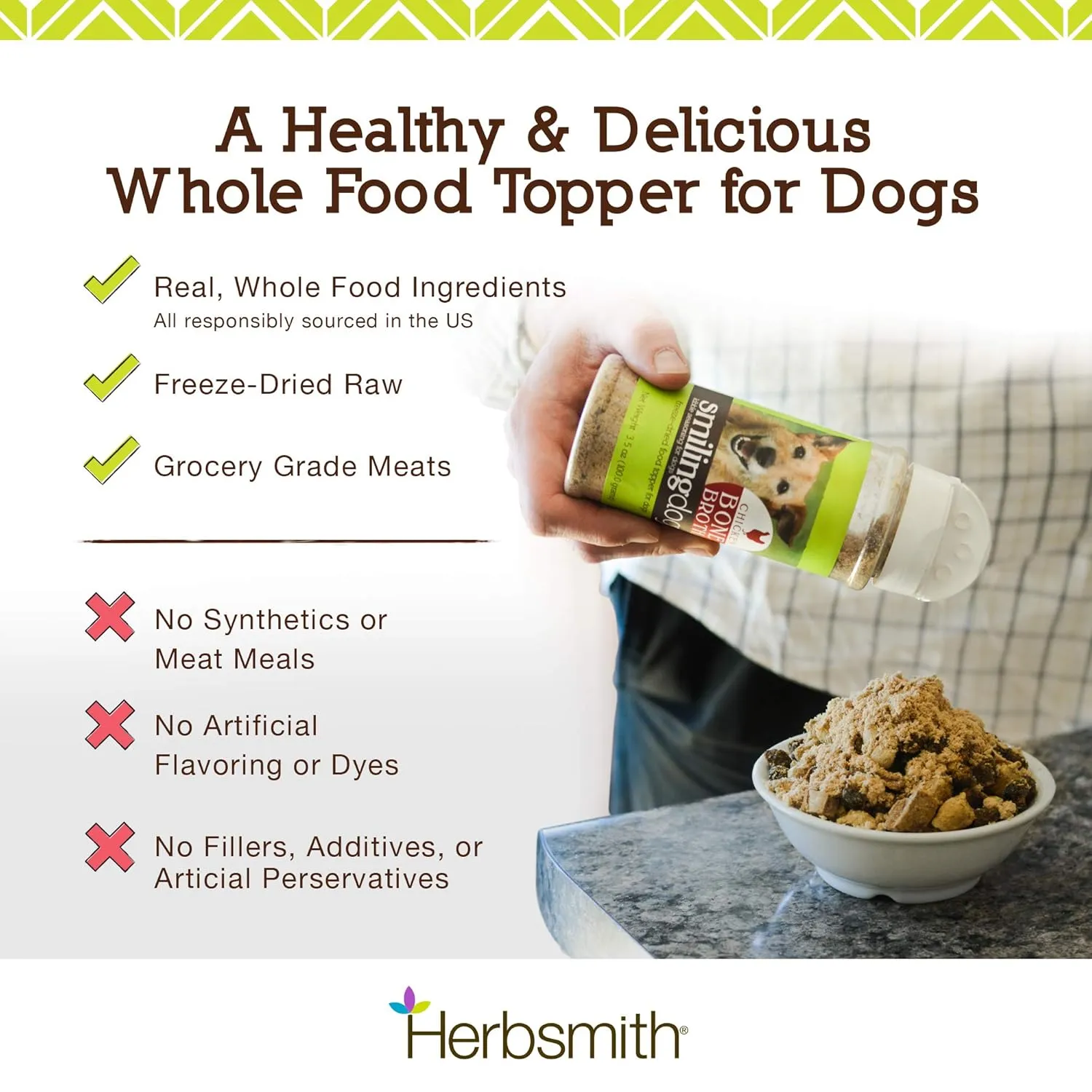 Herbsmith Kibble Seasoning  Freeze Dried Beef  DIY Raw Coated Kibble Mixer - Dog Food Topper for Picky Eaters, 4.5 oz [Bundle x2 Units]