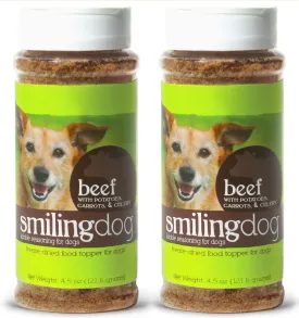 Herbsmith Kibble Seasoning  Freeze Dried Beef  DIY Raw Coated Kibble Mixer - Dog Food Topper for Picky Eaters, 4.5 oz [Bundle x2 Units]
