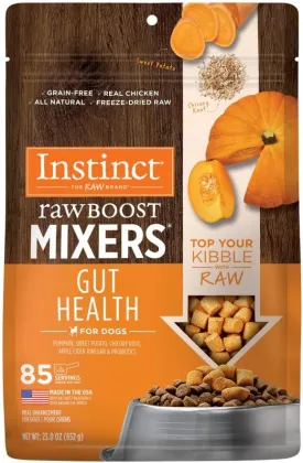 Instinct Raw Boost Mixers, Freeze Dried Dog Food Topper with Functional Ingredients, Grain Free, Real Chicken - Gut Health , 23 oz. Bag