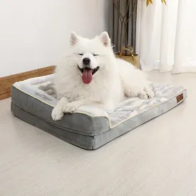 JEMA Orthopedic Dog Bed for Large Dogs - L-Shaped Sofa-Style Design, Waterproof Washable Cover & Non-Slip Base, Removable Bolster Support (Joint Pain Relief, Durable Pet Bed)