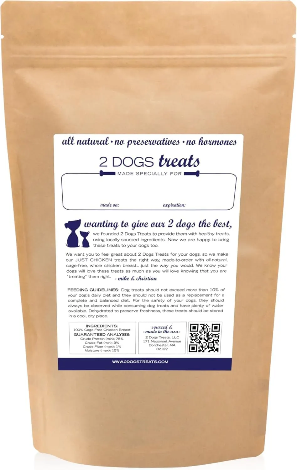Just Chicken Jerky | 100% USA-Sourced, Single-Ingredient, Great for Sensitive Stomachs, Human-Grade USDA Chicken, Grain-Free, Allergy-Friendly, High Value for Training | 2 Pack
