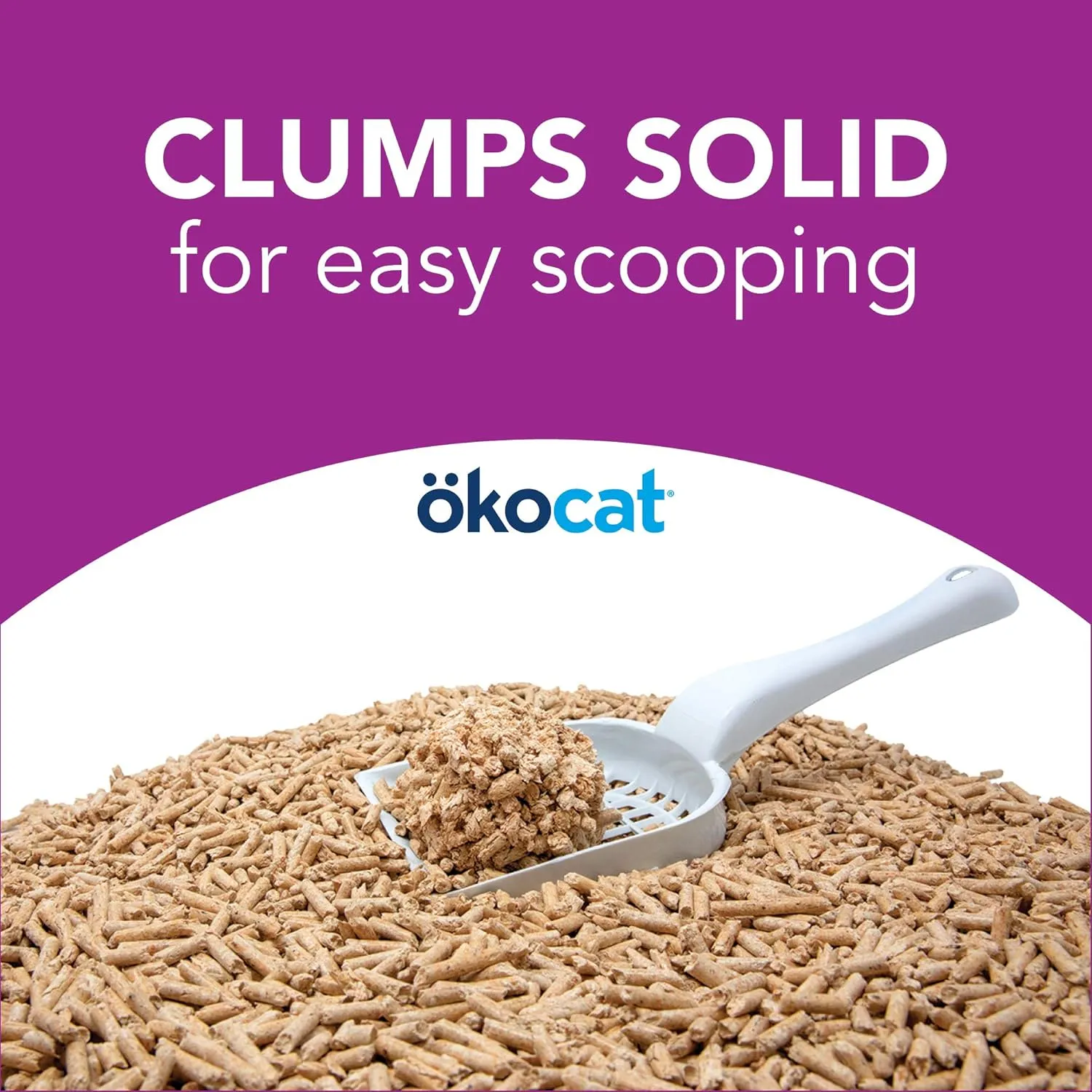 kocat Less Mess Low Tracking Wood Clumping Cat Litter Mini- Pellets, Unscented, 18.6 pounds - Natural Ingredients, Stops Odor, Clumps Solid, 99% Dust Free, Great for Long-Hair Breeds