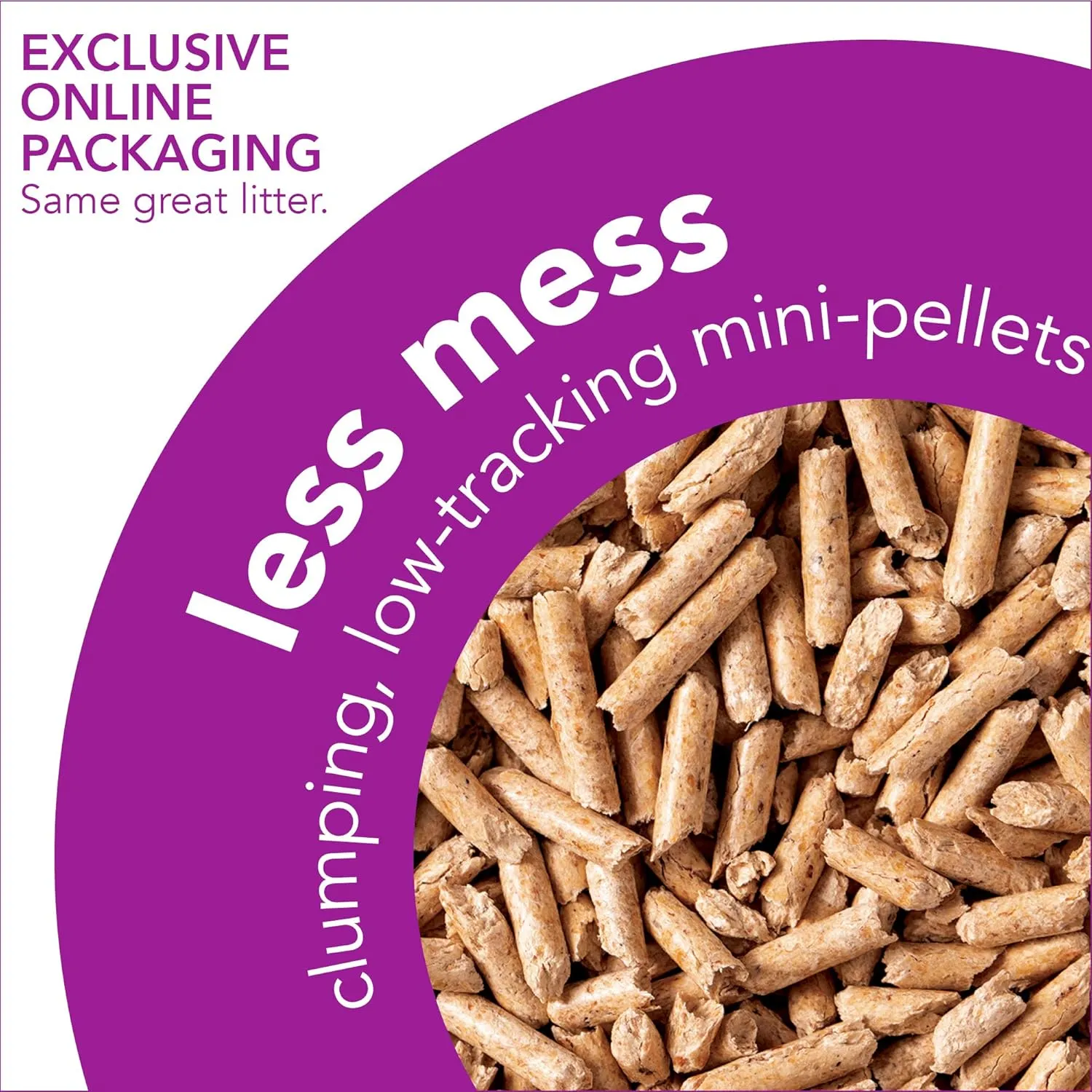 kocat Less Mess Low Tracking Wood Clumping Cat Litter Mini- Pellets, Unscented, 18.6 pounds - Natural Ingredients, Stops Odor, Clumps Solid, 99% Dust Free, Great for Long-Hair Breeds