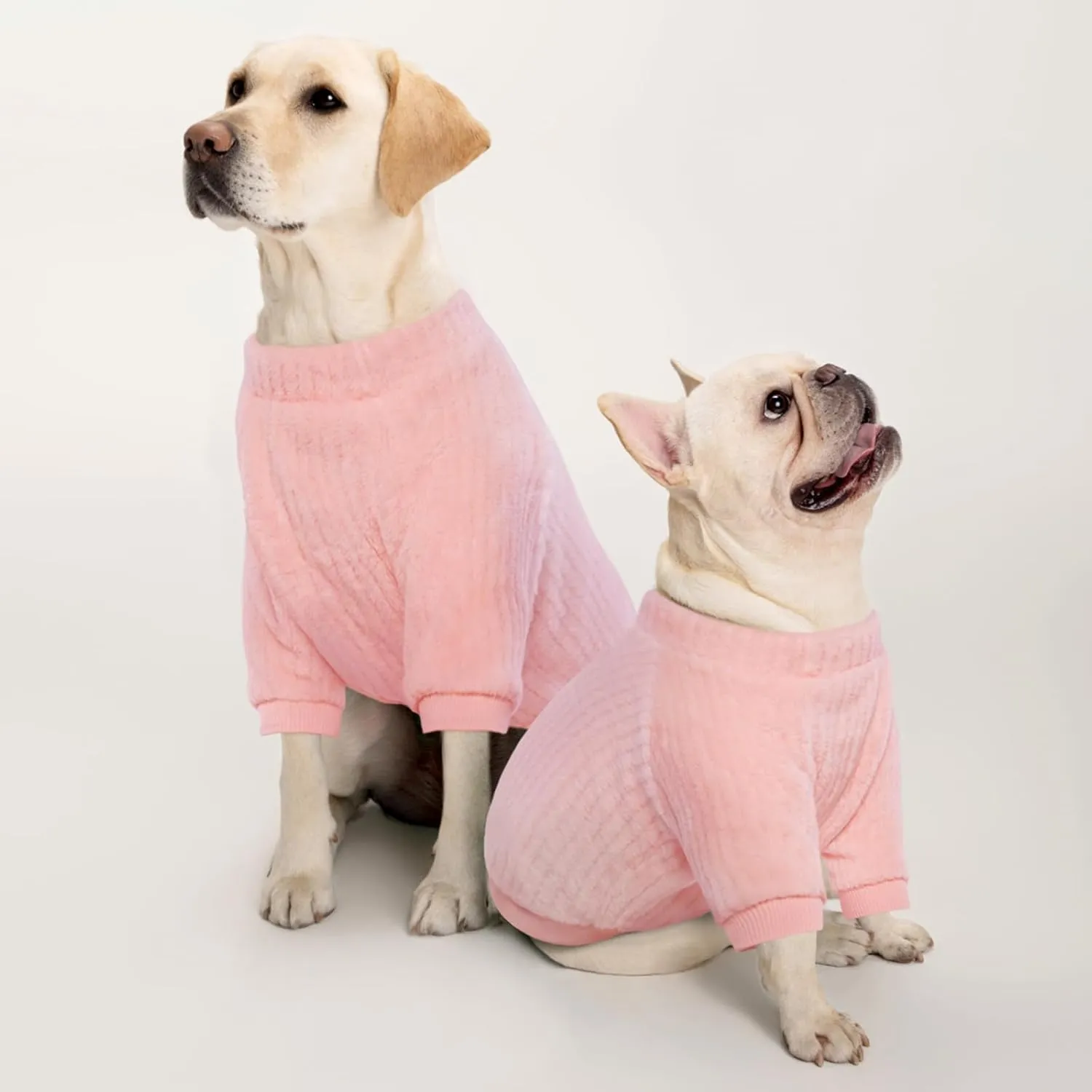 Kuoser Dog Sweater, Dog Sweaters for Small Dogs Girls Boys, Christmas Dog Sweater Pet Outfit, Dog Winter Clothes Doggie Sweatshirt for Boston Terrier, Schnauzer (Pink M)