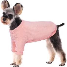Kuoser Dog Sweater, Dog Sweaters for Small Dogs Girls Boys, Christmas Dog Sweater Pet Outfit, Dog Winter Clothes Doggie Sweatshirt for Boston Terrier, Schnauzer (Pink M)