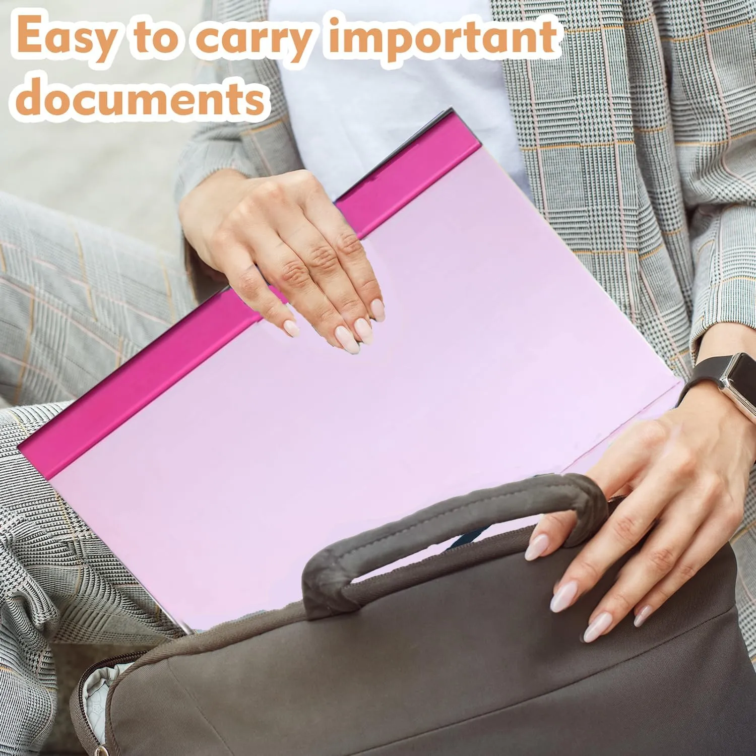 Life Book Document Organizer. Document Organizer with Labels,Suitable for Important Papers,Birth Certificates,Social Security Cards,Passports,Photos,and Letters(Dark Pink)