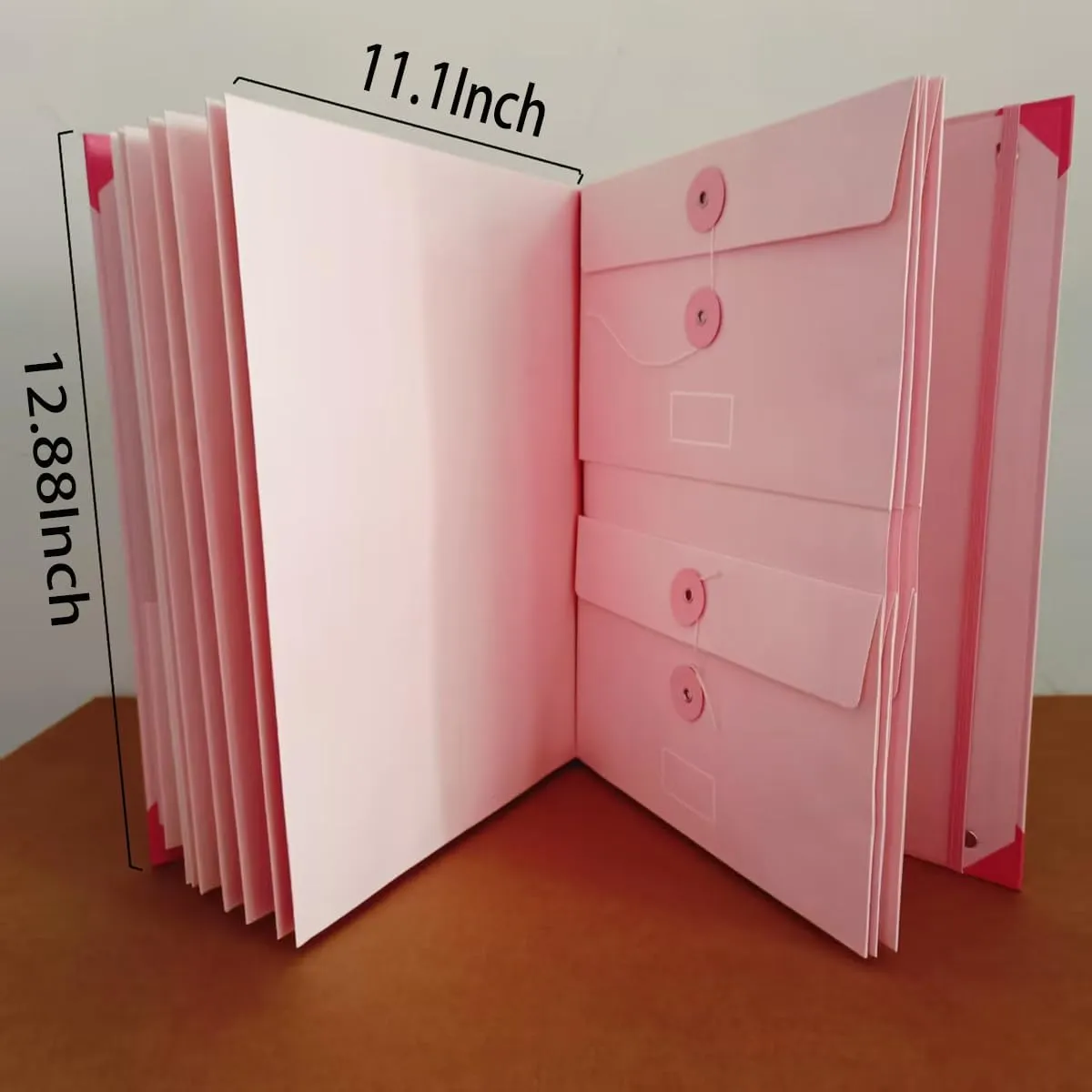 Life Book Document Organizer. Document Organizer with Labels,Suitable for Important Papers,Birth Certificates,Social Security Cards,Passports,Photos,and Letters(Dark Pink)
