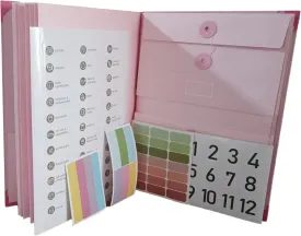 Life Book Document Organizer. Document Organizer with Labels,Suitable for Important Papers,Birth Certificates,Social Security Cards,Passports,Photos,and Letters(Dark Pink)