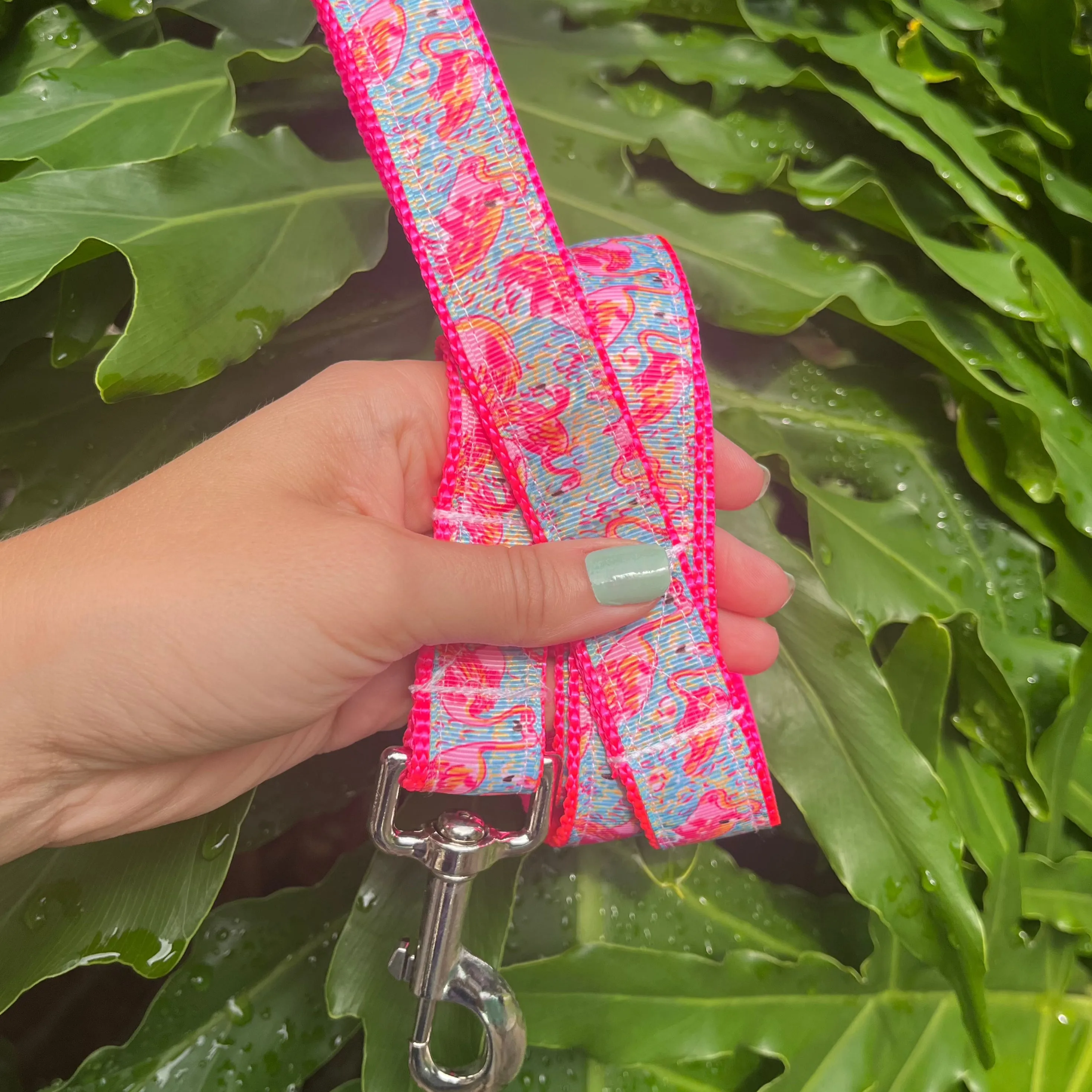 Lilly Inspired Flamingo Dog Leash