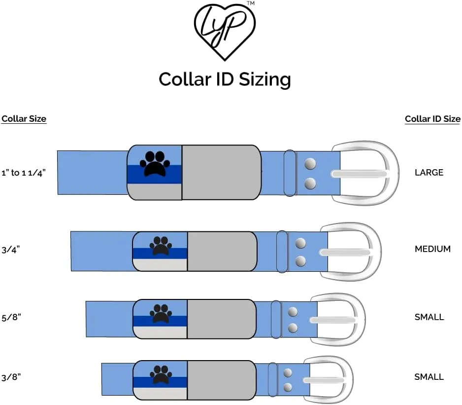 LYP Soundless Slide-On Collar Dog ID Tag - Designer Deep Engraved Silicone  Engraving Will Last - Pet ID Tags, Dog Tags, Cat Tags (Paw - Blue, Medium)