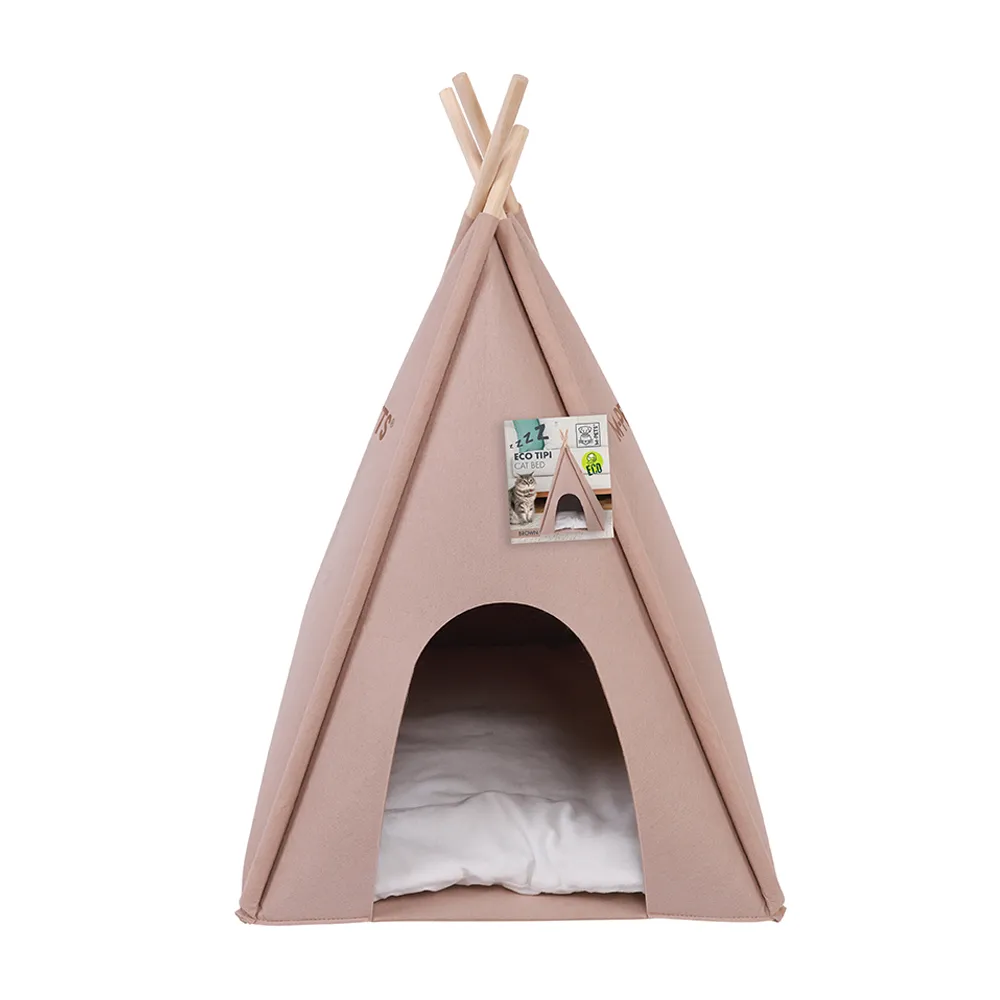 M-PETS Eco Tipi Brown Cat Bed