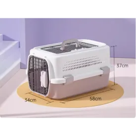 MaiShi Travel Pet Crate Open-top L - L58cm x B34cm x H37cm - Purple
