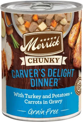Merrick Chunky Grain Free Premium And Wholesome Canned Dog Food, Real Meat Carvers Delight Dinner In Gravy - (Pack of 12) 12.7 oz. Cans