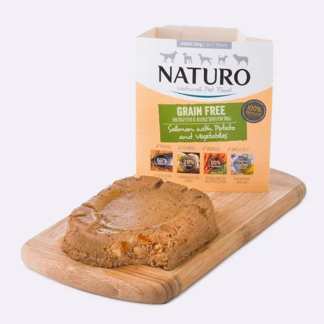Naturo Canine Grain Free Tray Wet Dog Food Salmon & Potato With Vegetables