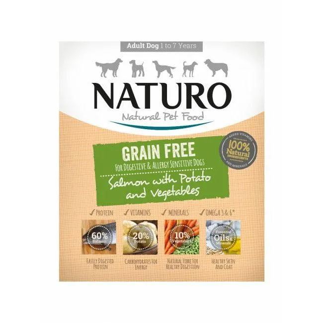 Naturo Canine Grain Free Tray Wet Dog Food Salmon & Potato With Vegetables