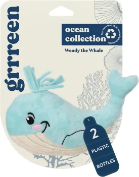 Ocean Collection Cat Toy | Whale Kicker for Indoor Cats | Cute Interactive Plush Toys for Swatting and Playing | Eco-Friendly & 100% Recycled Materials