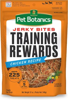 Pet Botanics 12 oz. Pouch Training Rewards Jerky Bites, Chicken Recipe, with 225 Treats Per Bag, The Choice of Top Trainers